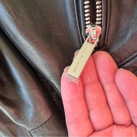 Michael Kors Leather Moto Jacket - Picture 2 of 10